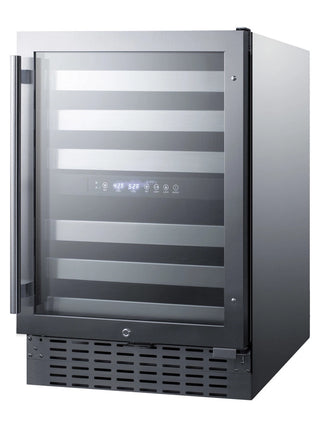 Summit SWC532BLBISTCSS 24" Wide Built-In Dual-Zone 46-Bottle Beverage Cellar in Stainless Steel