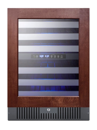 Summit SWC532BLBISTPNR 24" Wide Panel-Ready Built-In Dual-Zone 46-Bottle Beverage Cellar, (Panel Not Included)