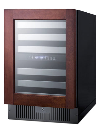 Summit SWC532BLBISTPNRLHD 24" Wide Panel-Ready Beverage Cellar Left-Hand Built-In Dual-Zone 46-Bottle 