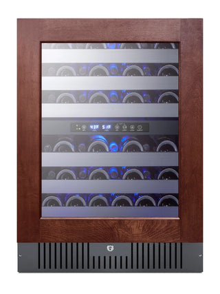 Summit SWC532BLBISTPNRLHD 24" Wide Panel-Ready Beverage Cellar Left-Hand Built-In Dual-Zone 46-Bottle 