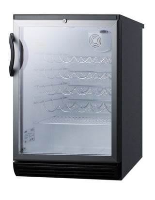 Summit SWC6GBL 24" Wide 36-Bottle Commercial Freestanding Beverage Cellar