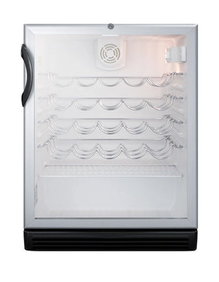 Summit SWC6GBLADA 24" Wide ADA Compliant 36-Bottle Commercial Freestanding Beverage Cellar, 5.5 cu.ft. 