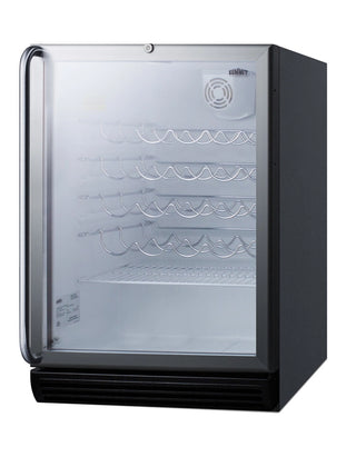 Summit SWC6GBLSHADA 24" Wide ADA Compliant 36-Bottle Commercial Freestanding Beverage  Cellar, 5.5 cu.ft. 