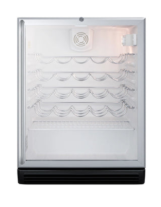 Summit SWC6GBLSHADA 24" Wide ADA Compliant 36-Bottle Commercial Freestanding Beverage  Cellar, 5.5 cu.ft. 
