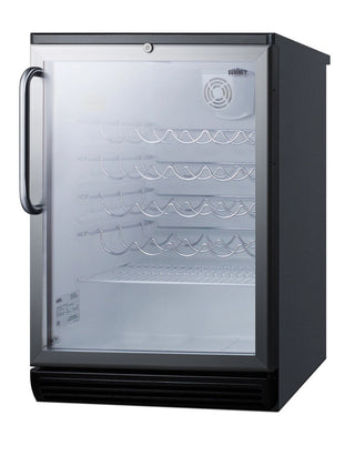Summit SWC6GBLTB 24" Wide 36-Bottle Commercial Freestanding Beverage Cellar, 5.5 cu.ft. 