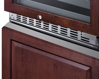 Summit SWCDAR24PNR 24" Wide Panel-Ready Dual-Zone 46-Bottle Beverage Cellar and 2-Drawer All-Refrigerator Combo
