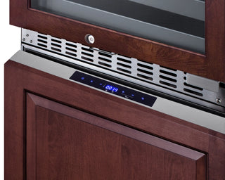 Summit SWCDRF24PNR 24" Wide Panel-Ready Dual-Zone Bevarage Cellar and 2-Drawer Refrigerator-Freezer Combo