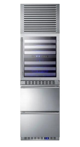 Summit SWCDTK Decorative Refrigerator Grill, 17.5" H x 23.38" W, Stainless Steel