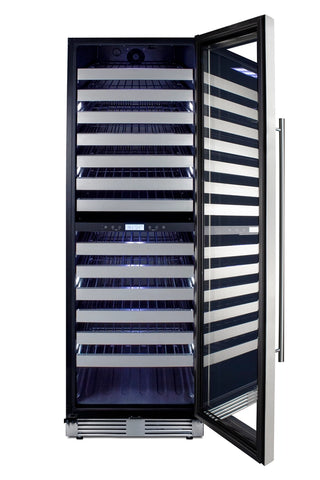 Summit SWCP2163 24" Wide Dual-Zone 163-Bottle Beverage Cellar, Luxury Design