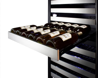 Summit SWCP2163 24" Wide Dual-Zone 163-Bottle Beverage Cellar, Luxury Design