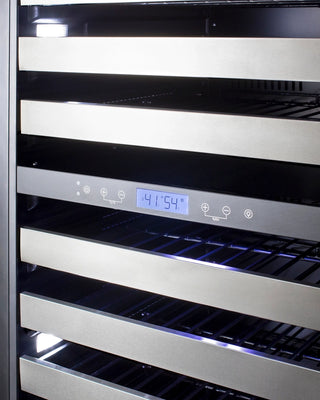 Summit SWCP2163CSS 24" Wide Dual-Zone 163-Bottle Stainless Steel Beverage Cellar