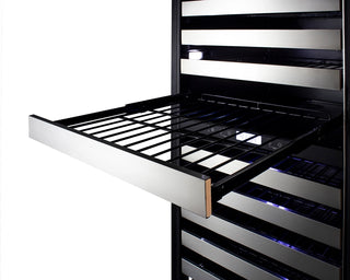 Summit SWCP2163CSS 24" Wide Dual-Zone 163-Bottle Stainless Steel Beverage Cellar