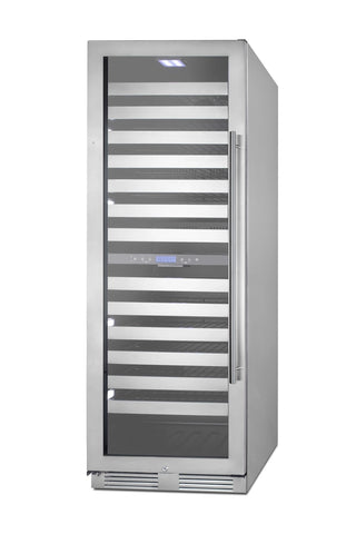 Summit SWCP2163CSSLHD 24" Wide Left-Hand Dual-Zone 163-Bottle Beverage Cellar