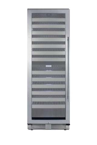 Summit SWCP2163LHD 24" Wide Left-Hand Dual-Zone 163-Bottle Beverage Cellar