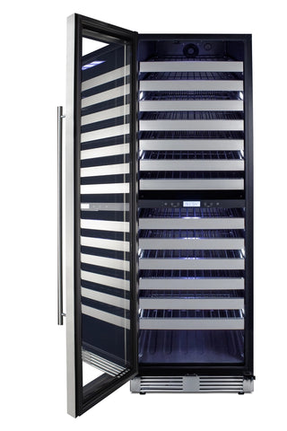 Summit SWCP2163LHD 24" Wide Left-Hand Dual-Zone 163-Bottle Beverage Cellar