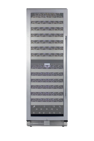 Summit SWCP2163LHD 24" Wide Left-Hand Dual-Zone 163-Bottle Beverage Cellar
