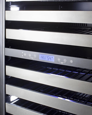 Summit SWCP2163LHD 24" Wide Left-Hand Dual-Zone 163-Bottle Beverage Cellar