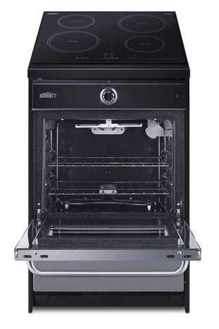Summit TEM665BW 24" Wide Induction Range in Stainless Steel, Made in the USA