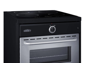 Summit TEM665BW 24" Wide Induction Range in Stainless Steel, Made in the USA