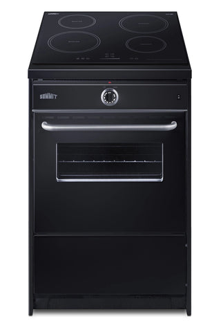 Summit TEM665CW 24" Wide Induction Range in Black, Made in the USA 