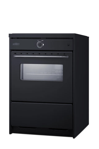 Summit TEM665CW 24" Wide Induction Range in Black, Made in the USA 