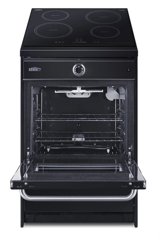 Summit TEM665CW 24" Wide Induction Range in Black, Made in the USA 