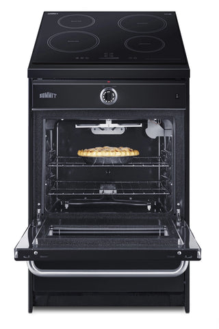 Summit TEM665CW 24" Wide Induction Range in Black, Made in the USA 