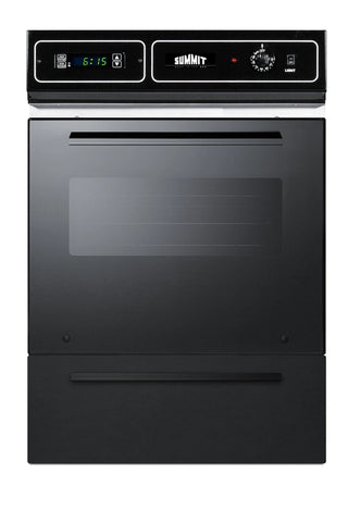 Summit TEM715DK 24" Wide 115V Electric Wall Oven, Black, Made in the USA