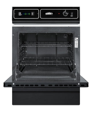 Summit TEM715DK 24" Wide 115V Electric Wall Oven, Black, Made in the USA