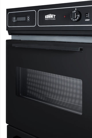 Summit TEM715DK 24" Wide 115V Electric Wall Oven, Black, Made in the USA