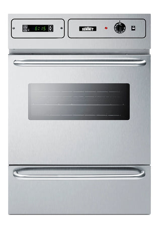 Summit TEM755BKW 24" Wide 115V Electric Wall Oven in Stainless Steel