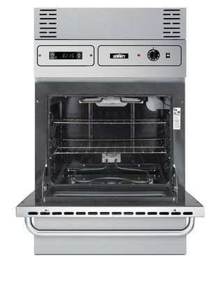 Summit TEM755BKW 24" Wide 115V Electric Wall Oven in Stainless Steel