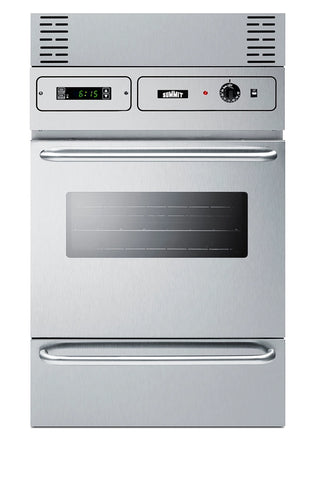 Summit TEM755BKW 24" Wide 115V Electric Wall Oven in Stainless Steel