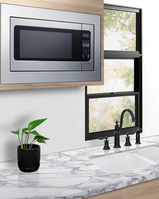 Summit TKSM30 30" Built-In Microwave Trim Kit in Stainless Steel