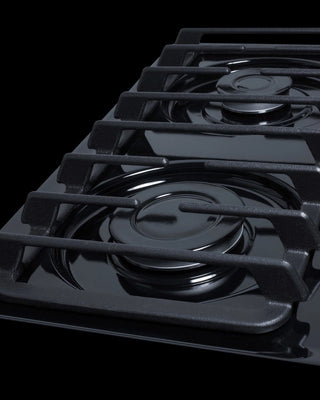 Summit TTL033S 24" 4-Burner Sealed Gas Cooktop with Cast Iron Grates in Black