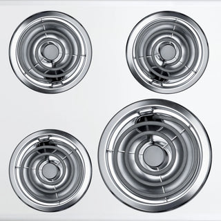 Summit WEL05 30" 4-Burner Electric Coil Cooktop 220V in White