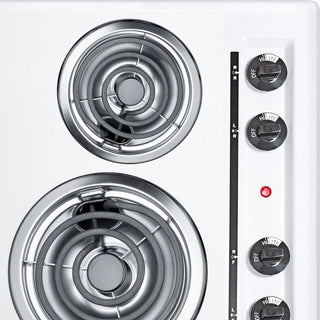 Summit WEL05 30" 4-Burner Electric Coil Cooktop 220V in White