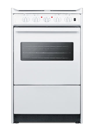 Summit WEM110RW 20" Electric Coil Top Range with Window, Low 23.2A Draw, Low Backguard 
