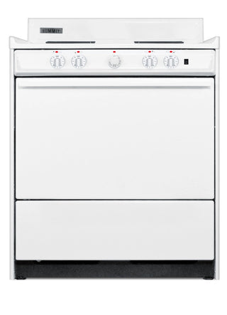 Summit WEM2171Q 30" ADA and HUD Qualified Electric Coil Top Range with Cord and Individual Burner Lights 