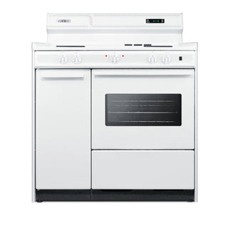 Summit WEM430KW 36" Wide Electric Coil Top Range with Side Cabinet, Deluxe Backguard
