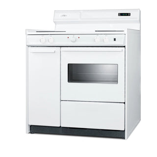 Summit WEM430KW 36" Wide Electric Coil Top Range with Side Cabinet, Deluxe Backguard
