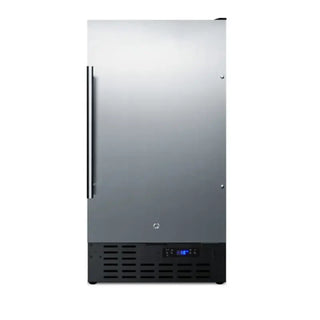 Summit Appliance 18 Built-In All-Freezer stainless steel front view on white background