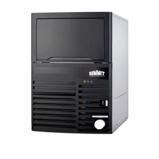 Summit BIM100ADA 20-inch ADA-compliant commercial ice machine side angle view on a white background