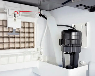 Summit BIM100 20-inch commercial ice machine control panel detail on a white background