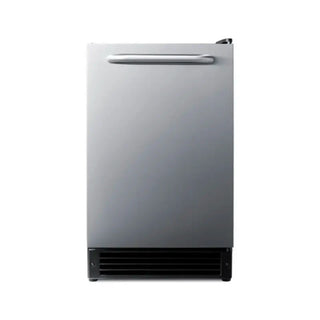 Summit BIM26 15-inch built-in no-drain icemaker front view on a white background