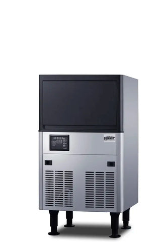 Summit BIM85 20-inch commercial undercounter ice machine angle view on a white background