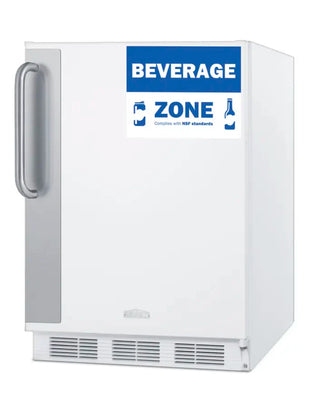 Summit FF6W7BZADA 24" ADA compliant commercial refrigerator NSF-7 angle view on a white background