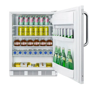 Summit FF6W7BZADA ADA compliant undercounter refrigerator 5.5 cu.ft. full view on a white background