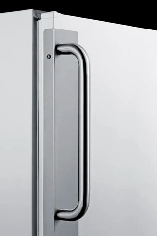 Summit FF6W7BZADA ADA compliant commercial refrigerator handle and door detail close-up