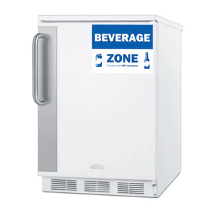 Summit FF6W7BZ 24" undercounter commercial refrigerator NSF-7 angle view on a white background